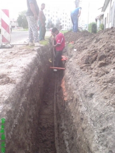 Výstavba vodovodu na Vajanského ulici [19.07.2008]